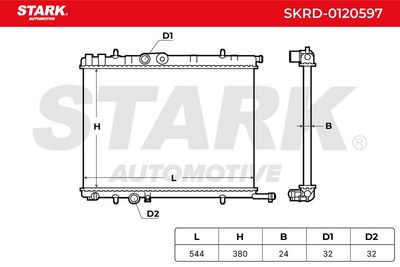 радиатор, охлаждане на двигателя STARK SKRD-0120597