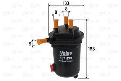 VALEO 587539 Топливный фильтр  для NISSAN JUKE (Ниссан Жуkе)