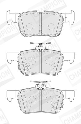 BREMSBELAGSATZ SCHEIBENBREMSE CHAMPION 573881CH 1