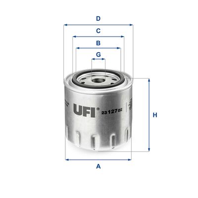 UFI 23.127.02 Масляный фильтр  для SAAB 95 (Сааб 95)