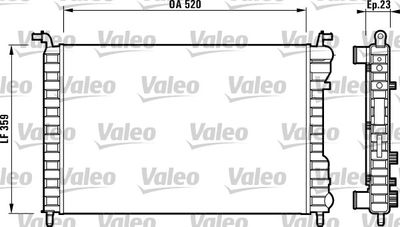 VALEO 732812 Радиатор охлаждения двигателя  для FIAT ALBEA (Фиат Албеа)