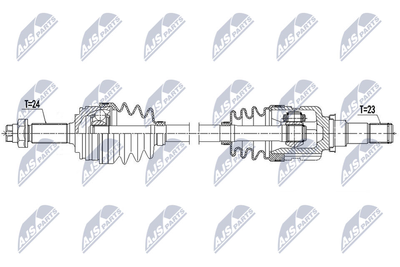 Приводной вал NTY NPW-TY-127 для CITROËN C1