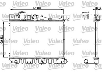 VALEO 730433 Радіатор охолодження двигуна для MAZDA (Мазда)