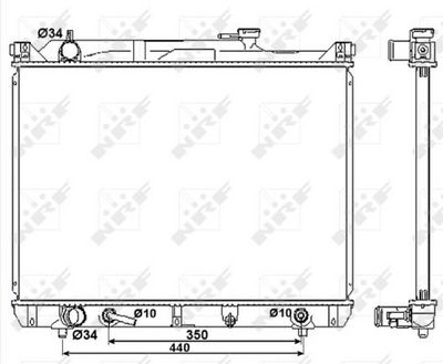 Radiator, engine cooling 53037