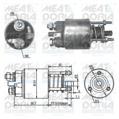 Тяговое реле, стартер MEAT & DORIA 46081 для SMART CROSSBLADE