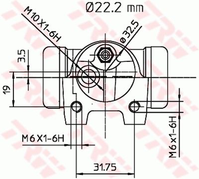 CILINDRU RECEPTOR FRANA TRW BWH135 1