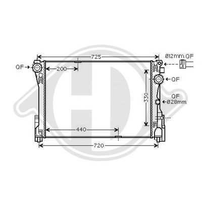 RADIATOR RACIRE MOTOR DIEDERICHS DCM3882