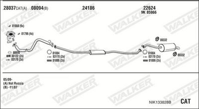 Изпускателна система WALKER NIK133828B