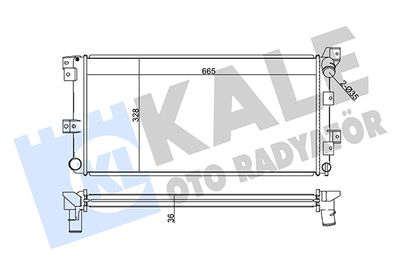 Радиатор, охлаждение двигателя KALE OTO RADYATÖR 351935 для CHRYSLER GRAND VOYAGER
