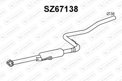 Предглушитель выхлопных газов VENEPORTE SZ67138 для SUZUKI SWIFT