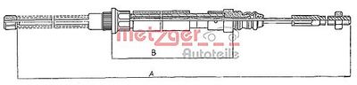 жило, ръчна спирачка METZGER AUTOTEILE 11.606