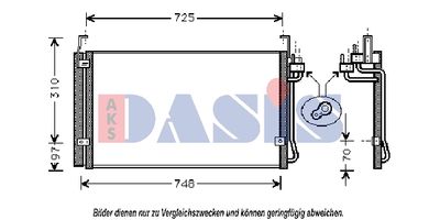 AKS DASIS 562150N Радиатор кондиционера  для HYUNDAI TRAJET (Хендай Тражет)
