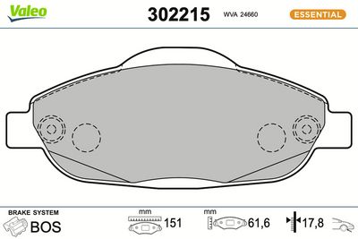 SET PLACUTE FRANA FRANA DISC VALEO 302215