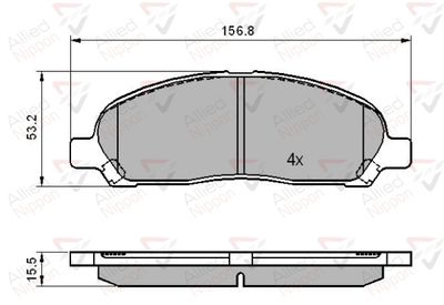 Комплект тормозных колодок, дисковый тормоз COMLINE ADB01606 для MITSUBISHI GRANDIS