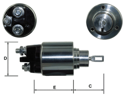 Elektromagnetický spínač, startér GM E9101
