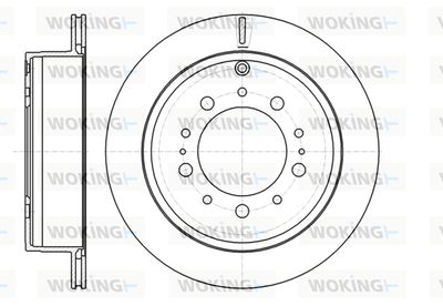 Тормозной диск WOKING D61257.10 для TOYOTA (FAW) LAND