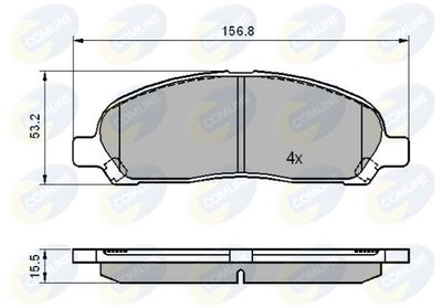 Комплект тормозных колодок, дисковый тормоз COMLINE CBP01606 для MITSUBISHI GRANDIS