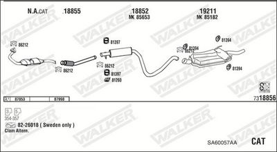 ABGASANLAGE WALKER SA60057AA