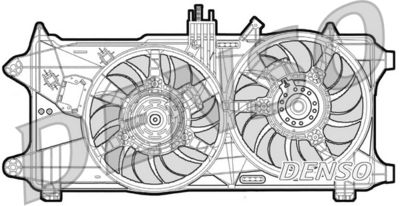 DENSO DER09025 Вентилятор системы охлаждения двигателя  для FIAT DOBLO (Фиат Добло)