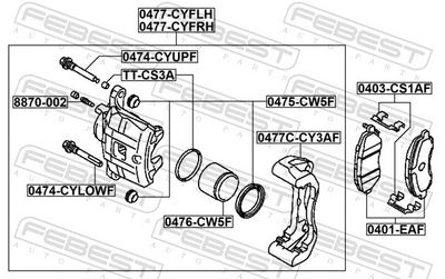 ETRIER FRANA FEBEST 0477CYFRH 1