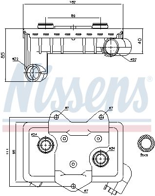 Oil Cooler, engine oil 90597