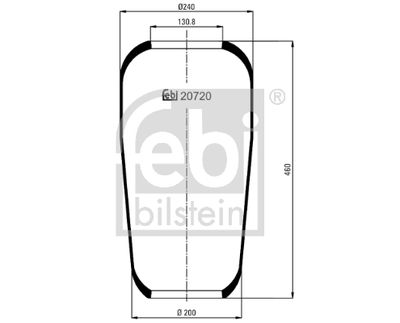 Bälgar, luftfjädring FEBI BILSTEIN 20720