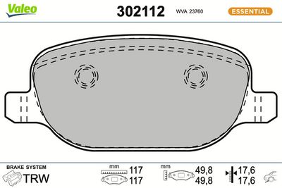 SET PLACUTE FRANA FRANA DISC VALEO 302112