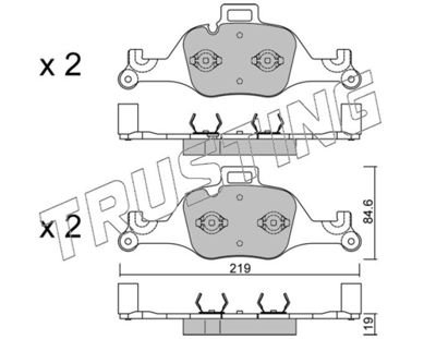 Комплект тормозных колодок, дисковый тормоз TRUSTING 1145.0 для BMW iX3