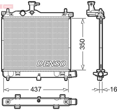 DENSO DRM41009 Радиатор охлаждения двигателя  для HYUNDAI i10 (Хендай И10)