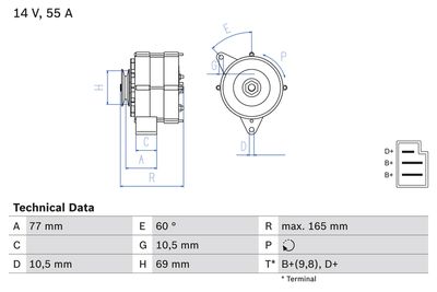 BOSCH Dynamo / Alternator (0 986 031 400)