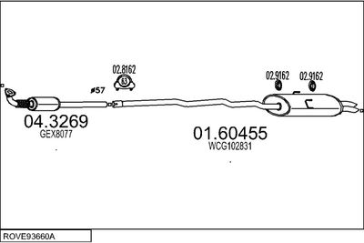 SISTEM DE ESAPAMENT MTS ROVE93660A010463