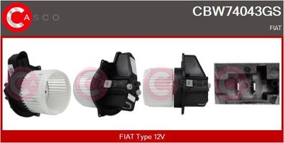 Вентилятор салона CASCO CBW74043GS для FIAT PANDA