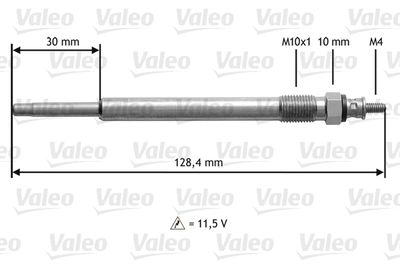 Свеча накаливания VALEO 345179 для MERCEDES-BENZ A-CLASS