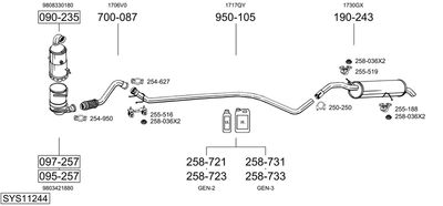 Výfukový systém BOSAL SYS11244