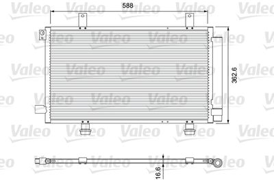 Конденсатор, кондиционер VALEO 810928 для FIAT SEDICI