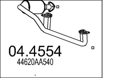 Катализатор MTS 04.4554 для SUBARU LEGACY