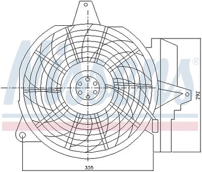 Вентилятор, охлаждение двигателя NISSENS 85266 для HYUNDAI SANTA FE