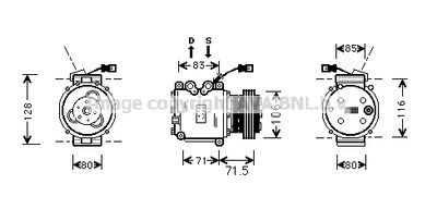 Компрессор, кондиционер AVA QUALITY COOLING HDAK009 для HONDA CRX