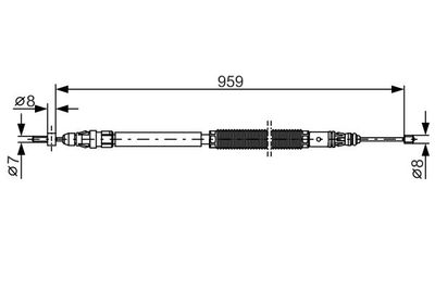 Тросик, cтояночный тормоз BOSCH 1 987 482 001 для CITROËN C4