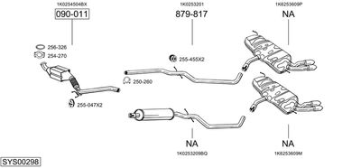 Изпускателна система BOSAL SYS00298