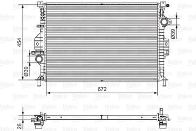 Радиатор, охлаждение двигателя VALEO 701536 для VOLVO XC70