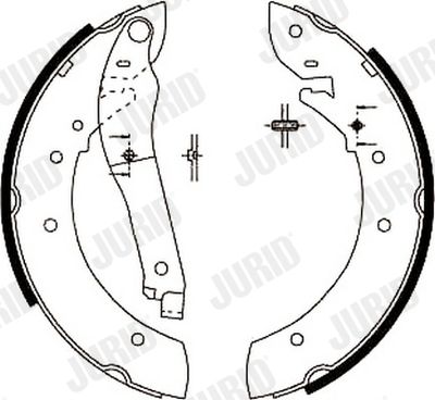 JURID 361358J Ремкомплект барабанных колодок  для PEUGEOT 505 (Пежо 505)
