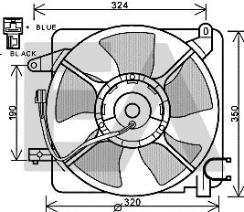 EACLIMA 33V20018 Вентилятор системы охлаждения двигателя  для CHEVROLET  (Шевроле Спарk)