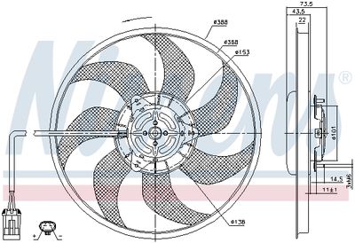 VENTILATOR RADIATOR NISSENS 85934 5