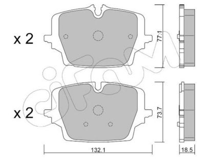 Zestaw klocków hamulcowych, hamulce tarczowe CIFAM 822-1407-0