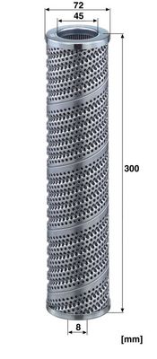 Hydraulisch filter (patroon) past: URSUS 3822, 3824 AGCO GT65, GT65A BENFRA 9.01B CASE IH 15, 16, 290 CATERPILLAR AP800B CLAAS 907, 911T, 925 DEUTZ FAHR 70 AF, 70 F, 70 V, 80 AF, 80 F, 80 V