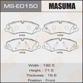 Комплект тормозных колодок MASUMA MS-E0150 для LAND ROVER RANGE ROVER