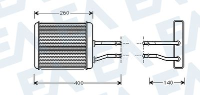 EACLIMA 45C03005 Радиатор печки  для ALFA ROMEO GTV (Альфа-ромео Гтв)