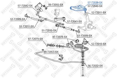 Рычаг независимой подвески колеса, подвеска колеса STELLOX 57-72039-SX для MITSUBISHI L200