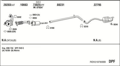 Układ wydechowy WALKER REK018780BB